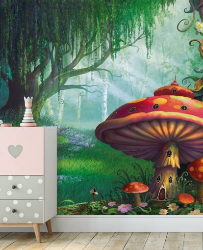 carta da parati murale con fata chiamata Enchanted Forest di Philip Straub per camerette e asili nido carta da parati murale con fata chiamata Enchanted Forest di Philip Straub per camerette e asili nido