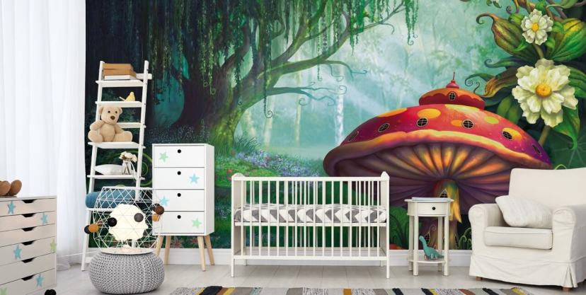 Nursery Wall Mural Ideas Unisex Nursery Wallpaper, Soft Wall Mural