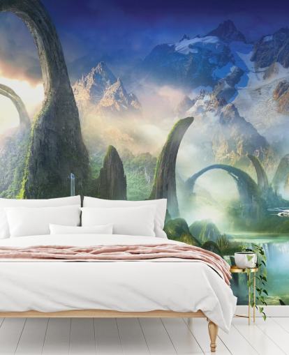 Carta da parati fantasia dinosauri Rockland