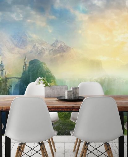 Decorazione murale con paesaggio fantasy