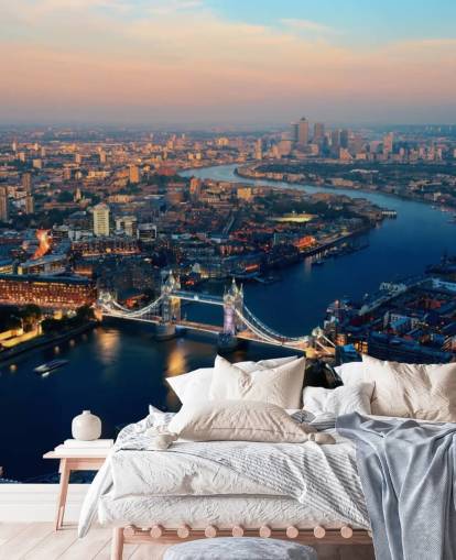 custom london skyline wallpaper mural called Aerial of London for bedrooms, living rooms and offices custom london skyline wallpaper mural called Aerial of London for bedrooms, living rooms and offices