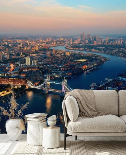 custom london skyline wallpaper mural called Aerial of London for bedrooms, living rooms and offices custom london skyline wallpaper mural called Aerial of London for bedrooms, living rooms and offices