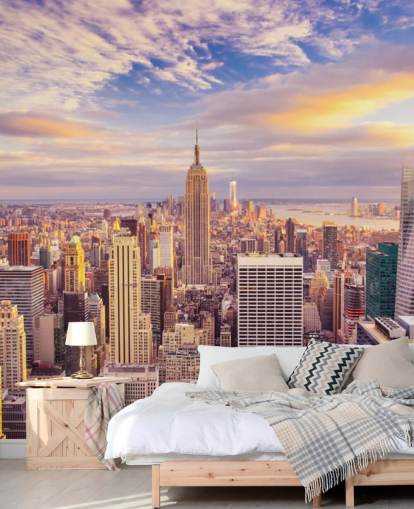 tilpassbart tapetmaleri i New York kalt Midtown Manhattan Sunset for kjøkken tilpassbart tapetmaleri i New York kalt Midtown Manhattan Sunset for kjøkken