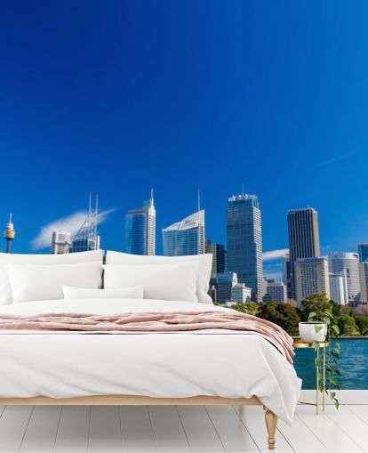 ciel bleu sur fond d'écran d'horizon de la ville de Sydney