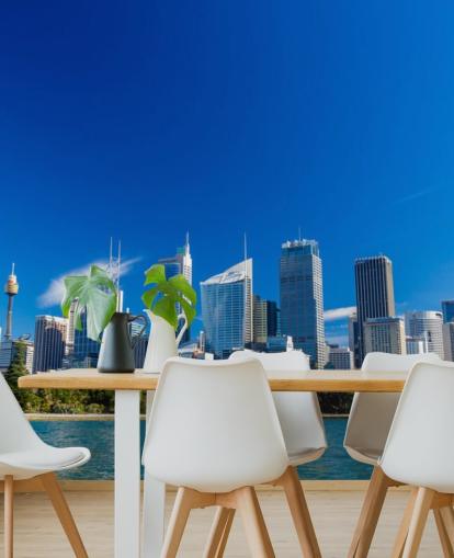 blue skies over sydney city skyline wallpaper blue skies over sydney city skyline wallpaper