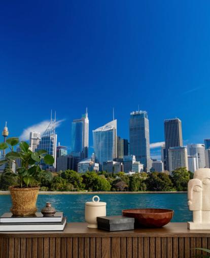 cielos azules sobre fondo de pantalla de sydney city skyline cielos azules sobre fondo de pantalla de sydney city skyline
