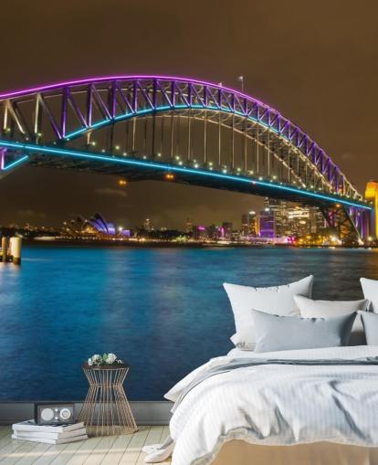 lit up sydney bridge at night wallpaper lit up sydney bridge at night wallpaper