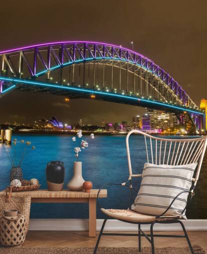 lyste upp Sydney bro på natten tapeter lyste upp Sydney bro på natten tapeter