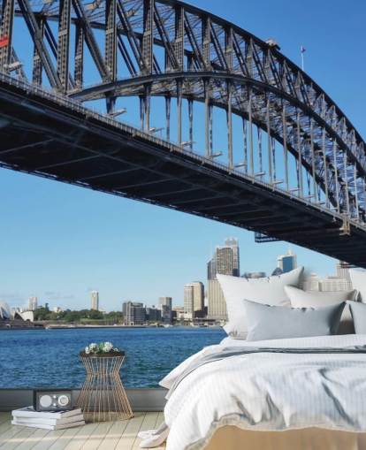 ground view of sydney bridge wallpaper