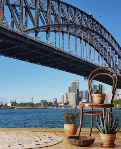 ground view sydney bridge tapetti
