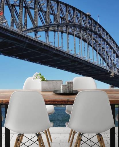 ground view of sydney bridge wallpaper