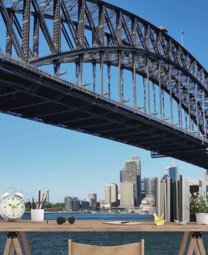 grundvisning af sydney bro tapet