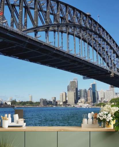 ground view sydney bridge tapetti