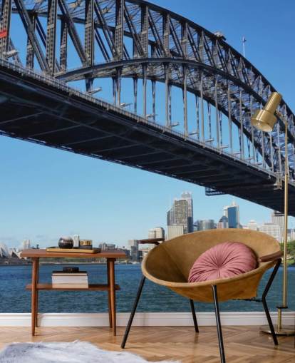 ground view of sydney bridge wallpaper