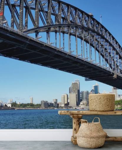 ground view of sydney bridge wallpaper