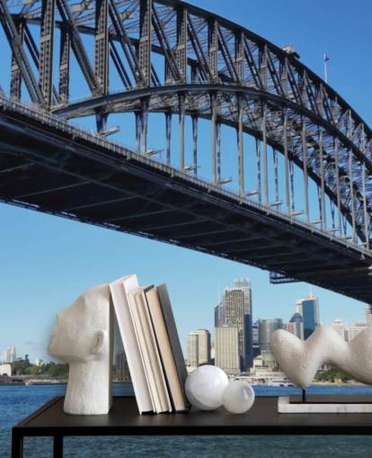 ground view of sydney bridge wallpaper
