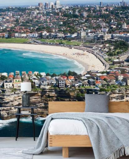 horse shoe white sanded beach by city wallpaper