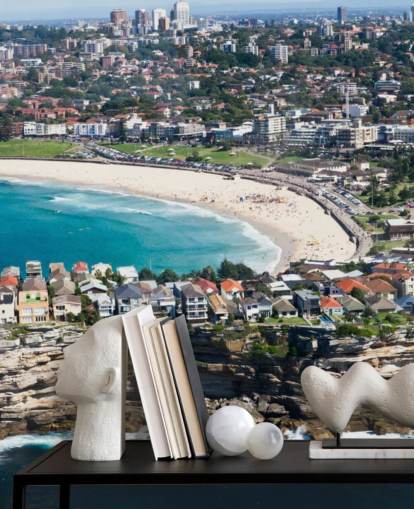 horse shoe white sanded beach by city wallpaper