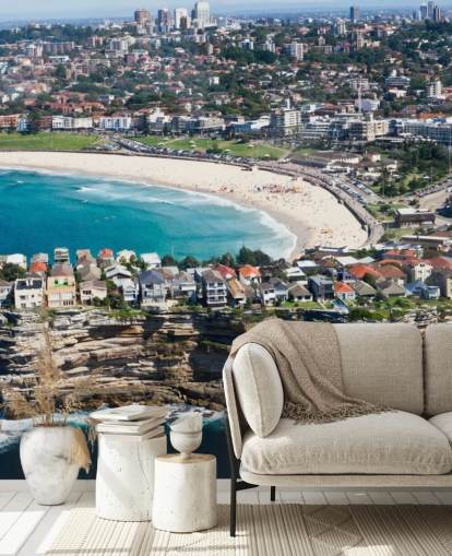 horse shoe white sanded beach by city wallpaper