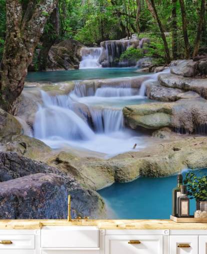 Smooth Waterfall Wall Mural