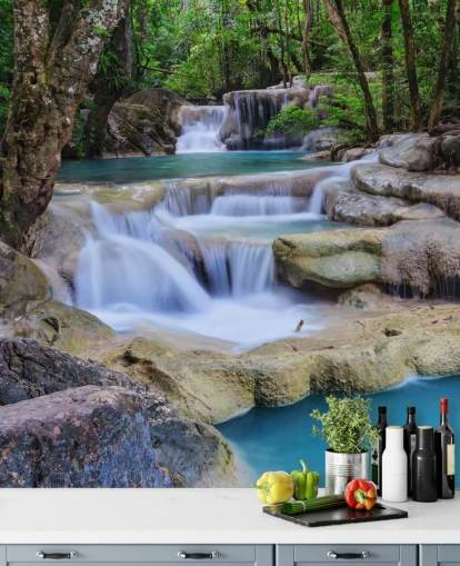 Smooth Waterfall Wall Mural