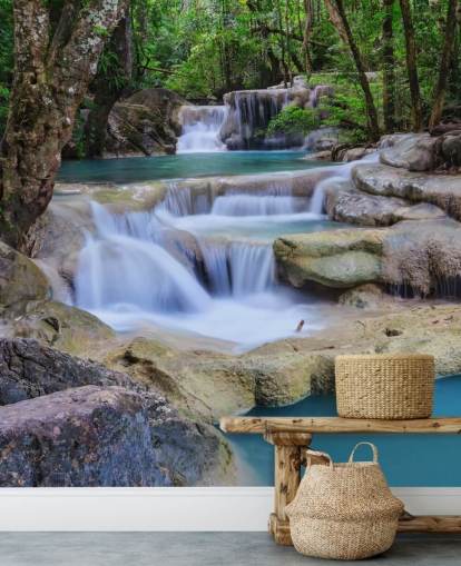 Glatter Wasserfall Fototapete Glatter Wasserfall Fototapete