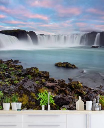 Carta da parati islandese cascata