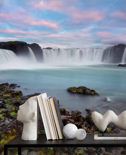 Isländischer Wasserfall Hintergrundbild Isländischer Wasserfall Hintergrundbild
