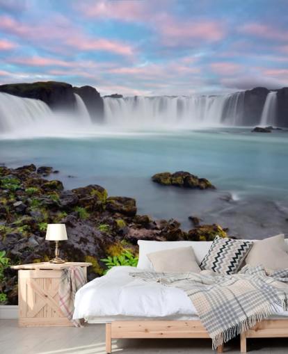 IJslandse waterval behang