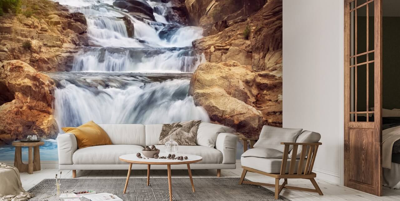 Papier peint magnifique cascade vibrante | Wallsauce FR