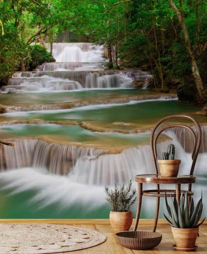 Tropical Waterfall Wall Mural Tropical Waterfall Wall Mural