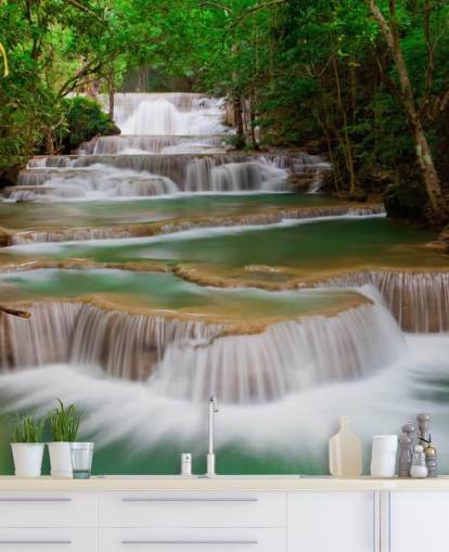 Décoration murale en forme de cascade tropicale Décoration murale en forme de cascade tropicale