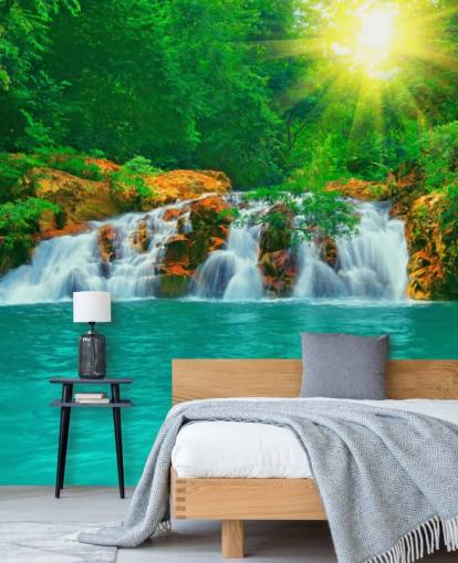Tropical Waterfall and Pool Wall Mural Tropical Waterfall and Pool Wall Mural