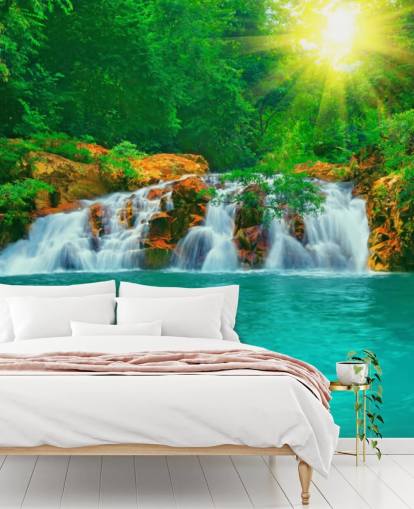 Tropical Waterfall and Pool Wall Mural