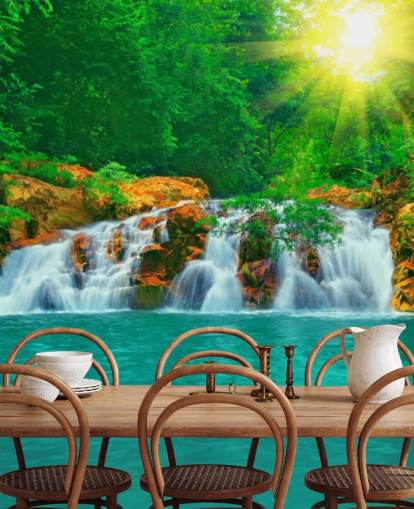 Tropical Waterfall and Pool Wall Mural
