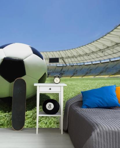 Decorazione murale con stadio di calcio