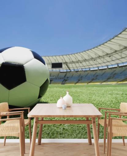 Decorazione murale con stadio di calcio