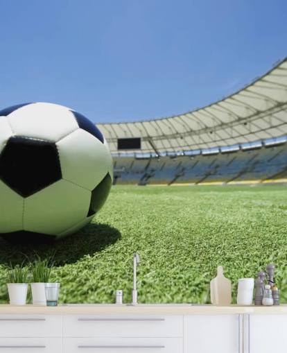 Decorazione murale con stadio di calcio