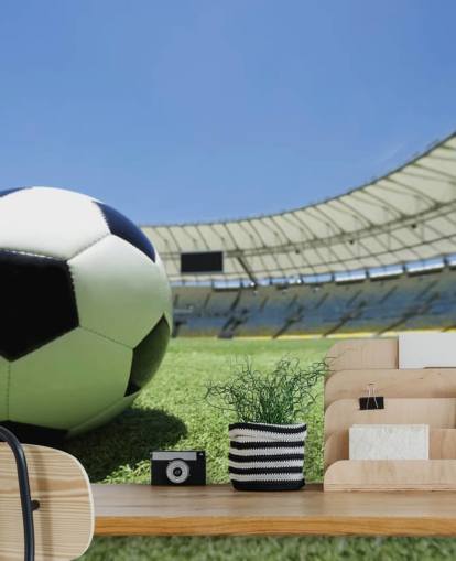 Fotbollsstadion väggmålning Fotbollsstadion väggmålning