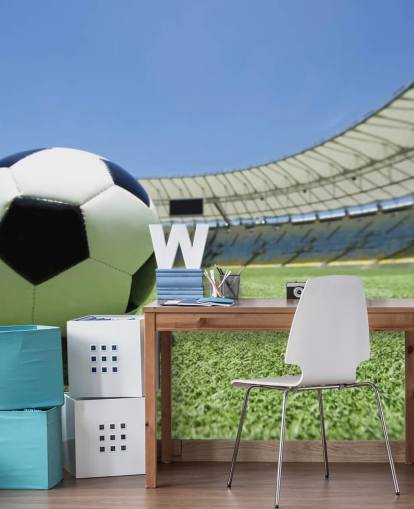 Decorazione murale con stadio di calcio