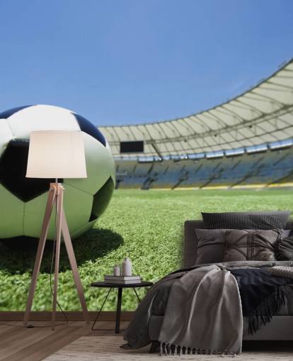 Decorazione murale con stadio di calcio