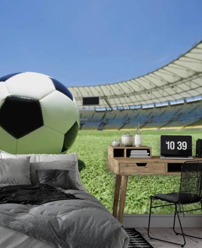 Fotbollsstadion väggmålning