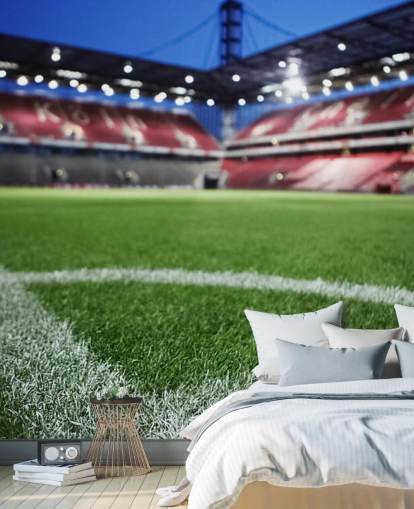 Close Up of Grass on Football Pitch Wallpaper