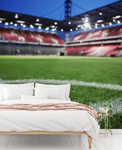 Nära upp av gräs på fotbollsplan Bakgrund Nära upp av gräs på fotbollsplan Bakgrund