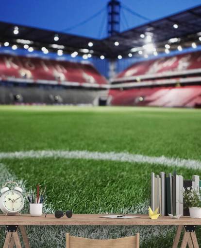 Close Up of Grass on Football Pitch Wallpaper