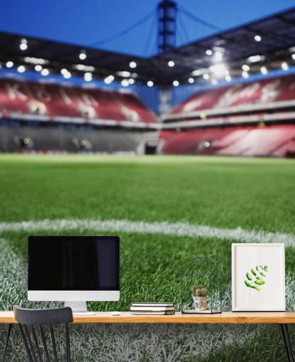 Primi piani di erba sul campo da calcio carta da parati