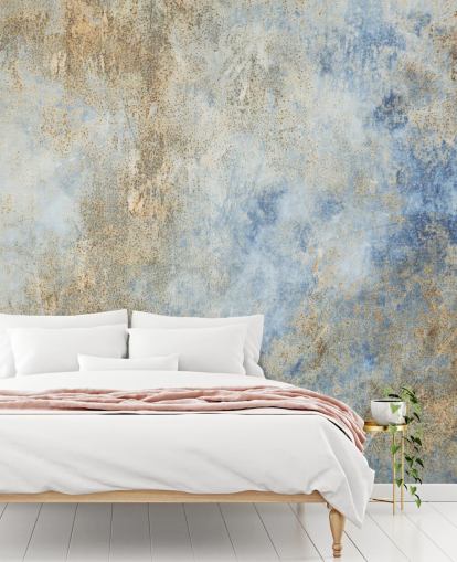 blåt og guld brugerdefineret industrielt tapet kaldet Blue Oxidize 