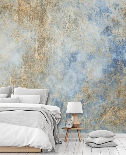 papel pintado industrial personalizado azul y dorado llamado Blue Oxidize papel pintado industrial personalizado azul y dorado llamado Blue Oxidize