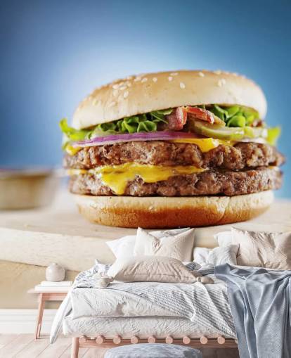 Papel pintado Hamburguesa grande Papel pintado Hamburguesa grande