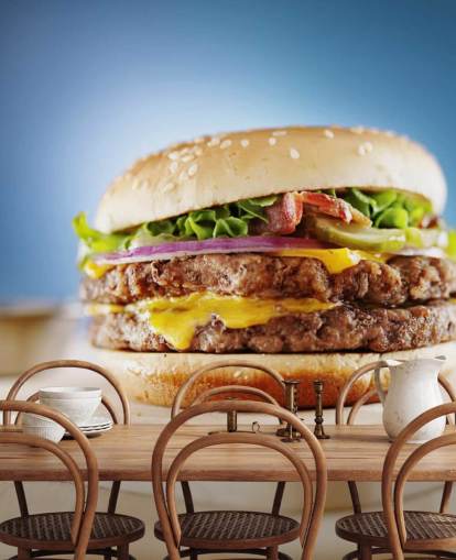 Large Hamburger Wallpaper